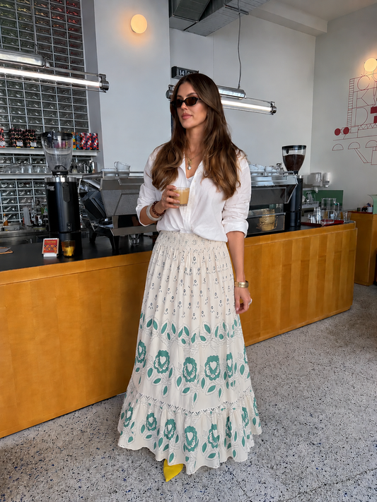 Floral maxi skirt