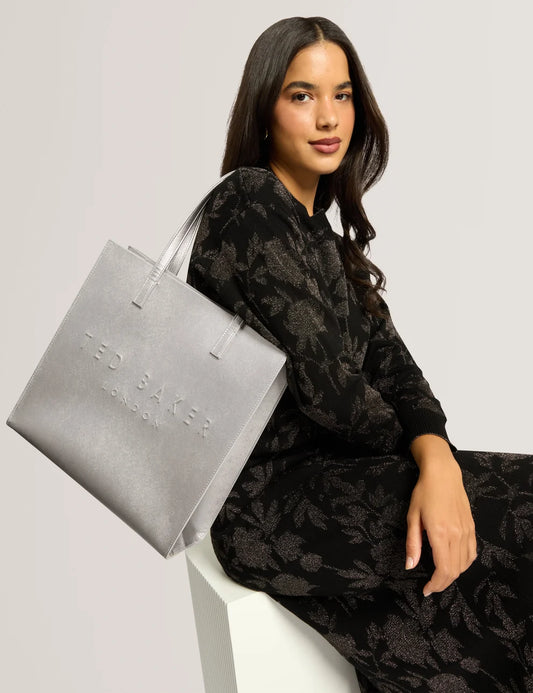 Soocon Crosshatch Large Icon Bag Silver