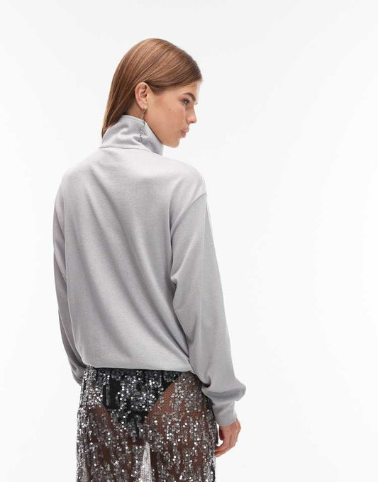 adidas Originals disco Firebird lightweight track top in silver glitter