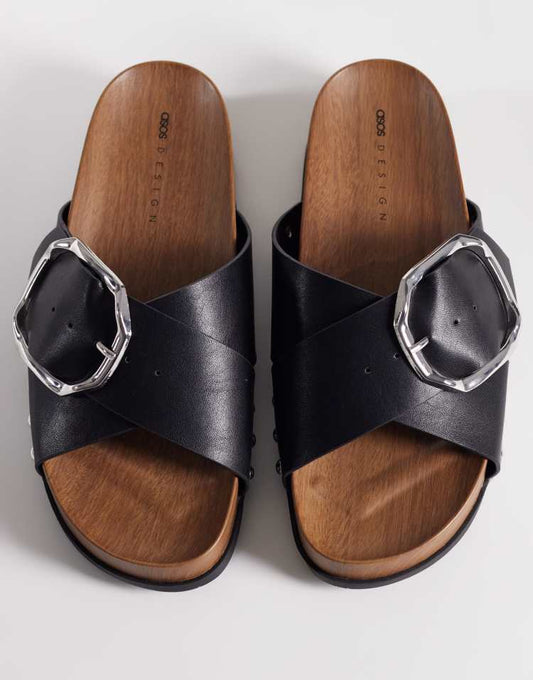 Foster clog mule sandal in tan