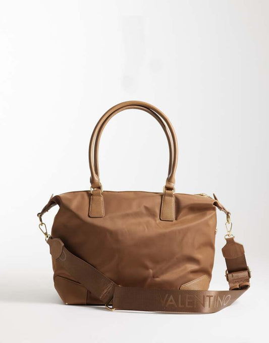 Valentino Jenny Re nylon tote bag in brown - BROWN