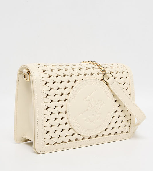 Logo Detail Braided Crossbody Bag