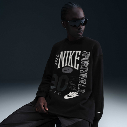 Women's Oversized Crew-Neck French Terry Sweatshirt