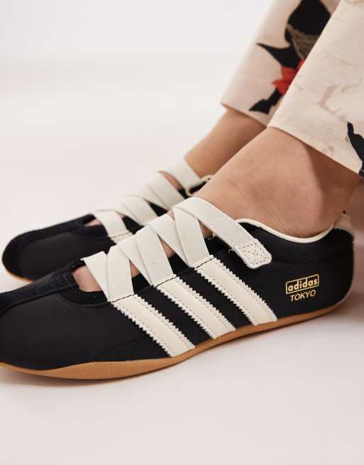adidas Originals Tokyo mary jane flats in black and white