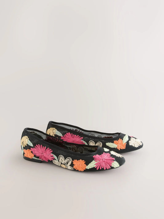 Multi Forever Comfort® Mesh Rafia Ballet Flats