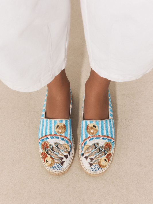 Multi Forever Comfort® Hand Beaded Espadrilles