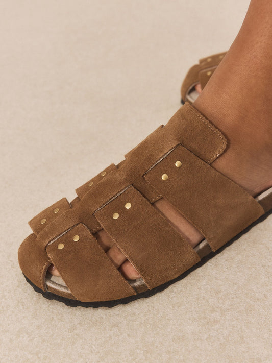 Tan Brown Forever Comfort® Fisherman Footbed Mules