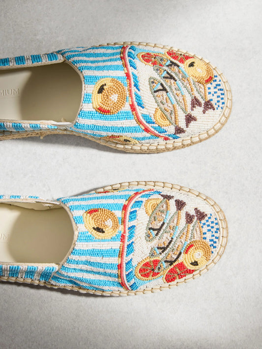 Multi Forever Comfort® Hand Beaded Espadrilles