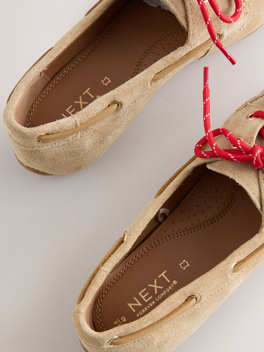 Forever Comfort® Leather Charm Boat Shoes