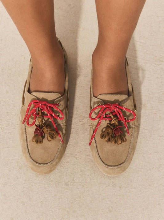 Sand Forever Comfort® Leather Charm Boat Shoes
