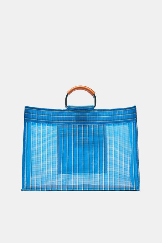 Striped tote bag