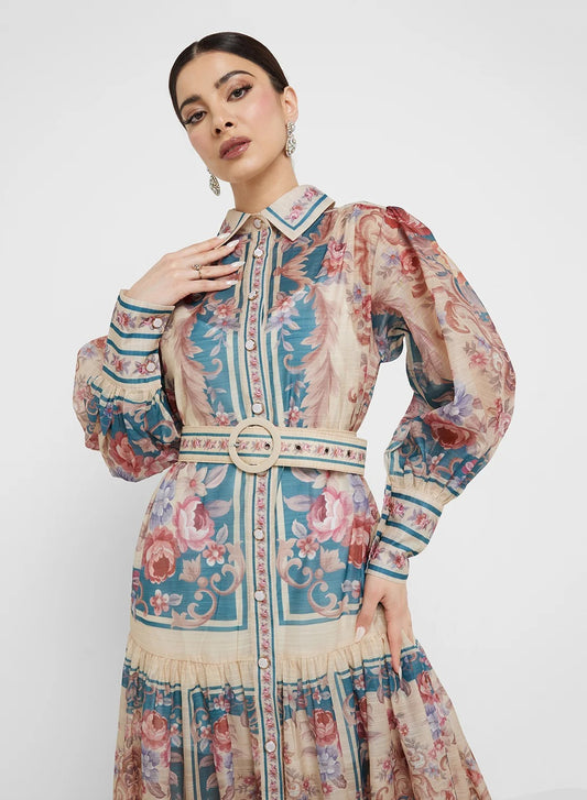 Abstract Print Dress