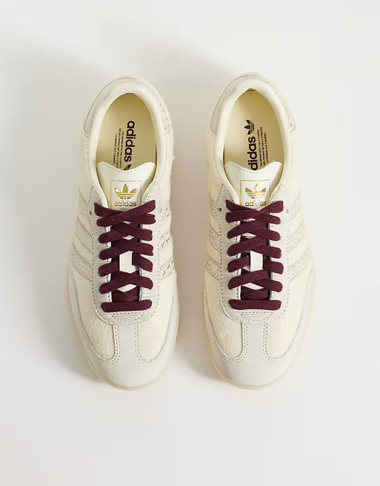 adidas Originals Samba OG trainers in cream with burgundy laces