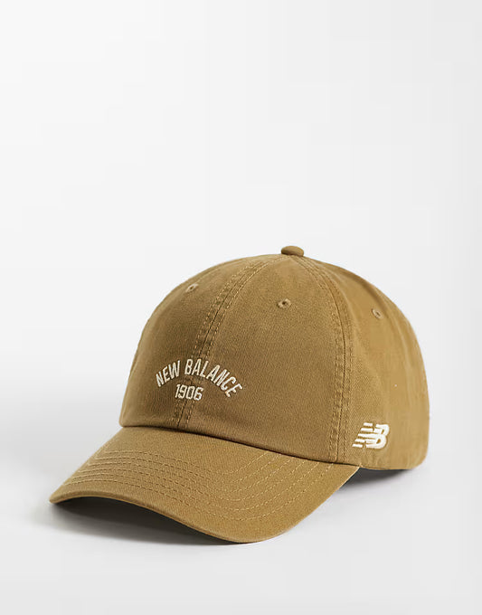 New Balance 6 panel 1906 cap in dark beige