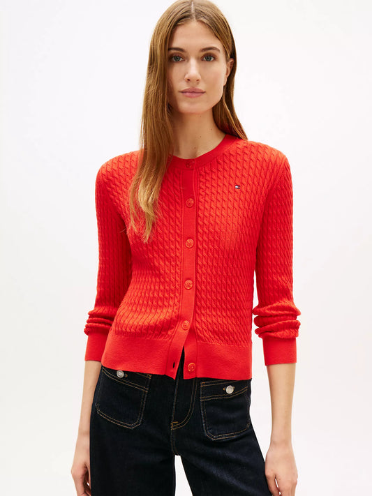 Lightweight Cable Knit Cardigan