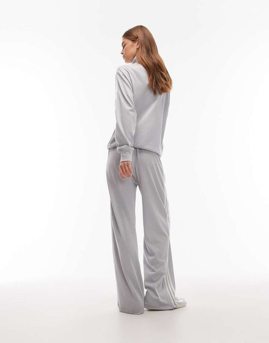 adidas Originals disco Firebird track pants in silver glitter