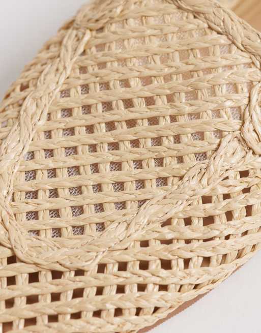 Maestro raffia detail loafers in natural
