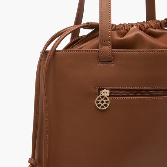 Sasha Kod Cutwork Detail Shoulder Bag with Drawstring Closure
