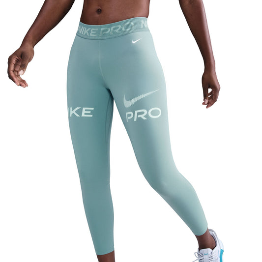 Nike Pro Women's Mid-Rise 7/8 Mesh-Panel Graphic Leggings