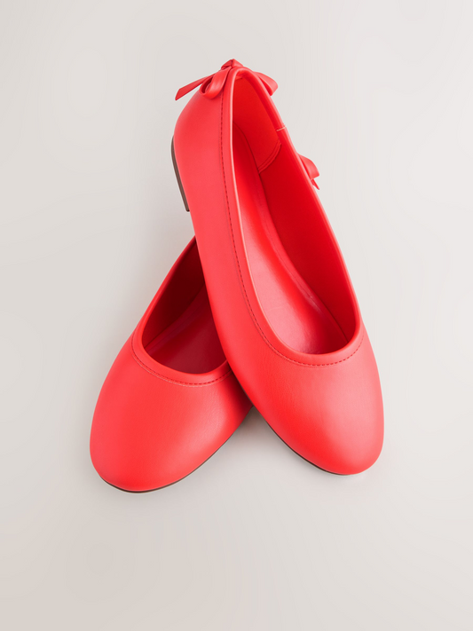 Coral Standard/Wide Fit Ballerina Shoes