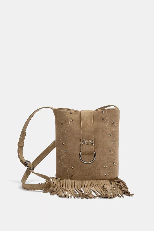 Fringed crossbody bag