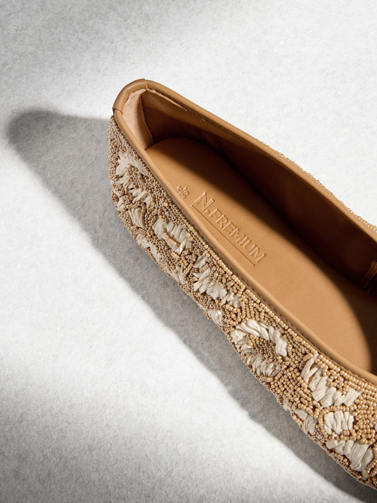 Leopard N.Premium Hand Beaded Ballet Flats
