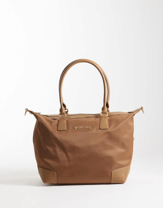 Valentino Jenny Re nylon tote bag in brown - BROWN