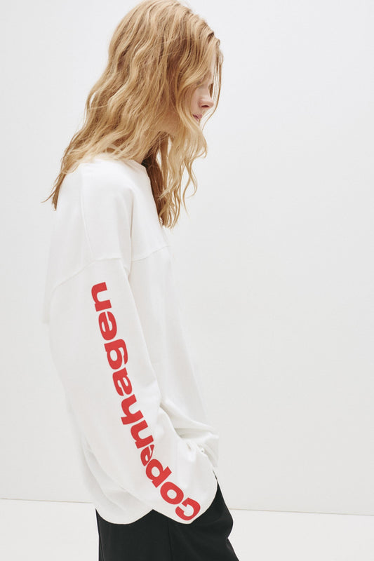 Pull&Bear Copenhagen long sleeve t-shirt in ice
