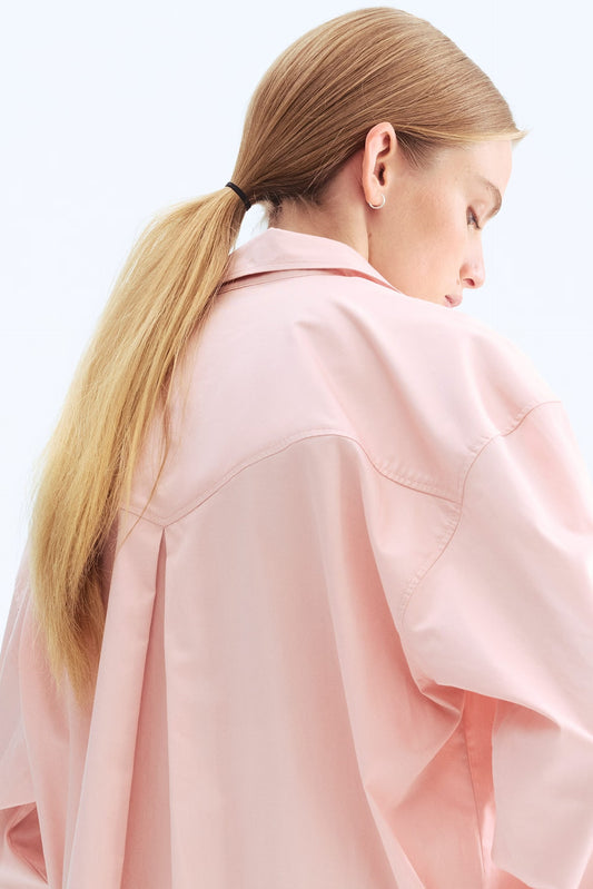 Oversized cotton poplin shirt