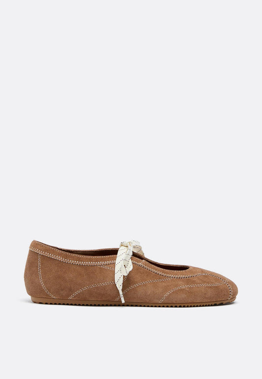 Leather bow sneakers