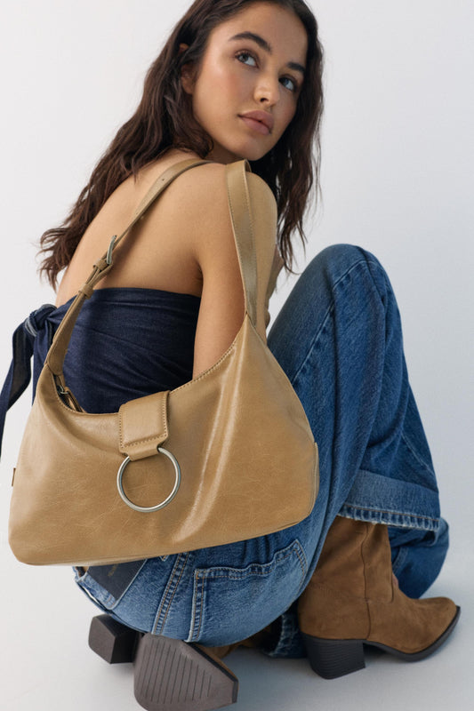 Crossbody bag with buckle