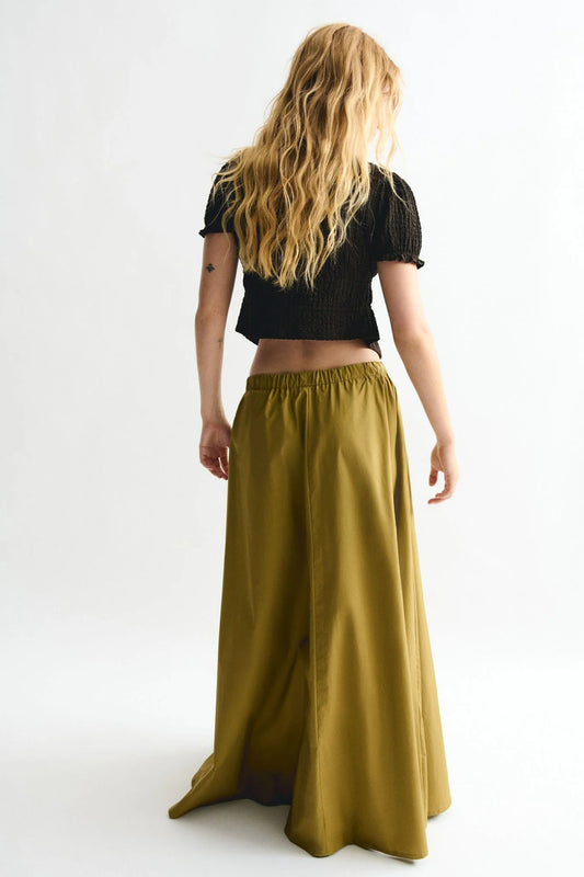 Circular maxi skirt