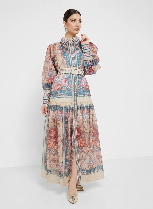 Abstract Print Dress