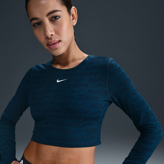 Women's Dri-FIT Long-Sleeve Cropped Jacquard Top