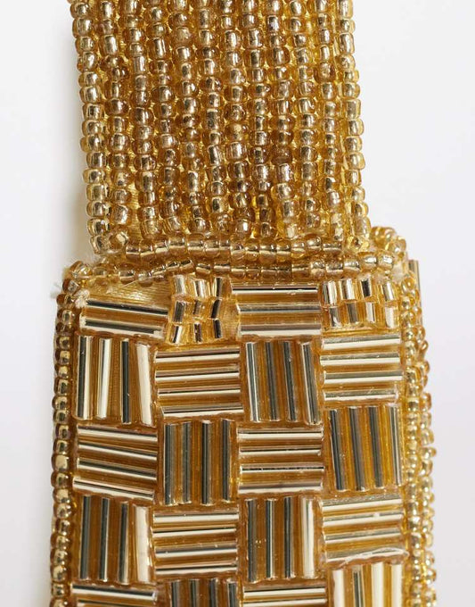 True Decadence embellished shoulder bag in gold