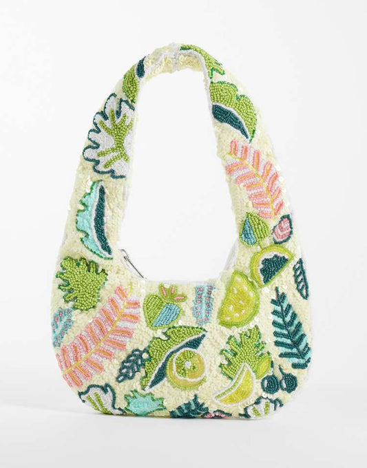 New Look tropical embellished grab bag in multi-coloured