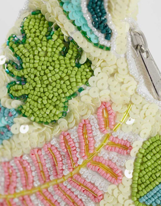 New Look tropical embellished grab bag in multi-coloured