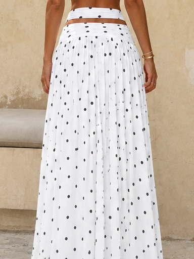 White polka dot skirt